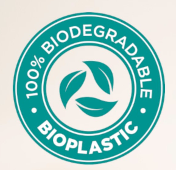Our bottles and lids are 100% biodegradable plastic