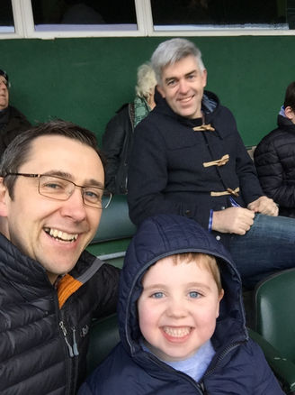 Paul Berne sitting behind us at Argyle