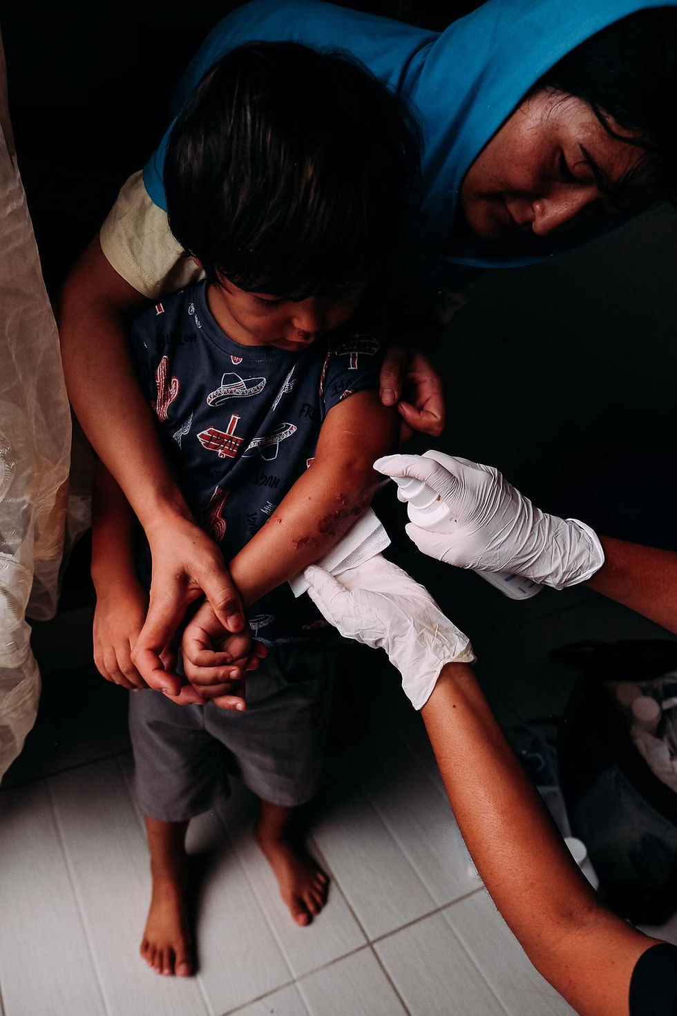 Refugee children receives treatment