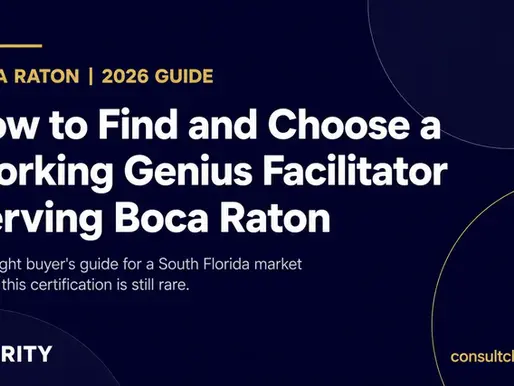 How to Find and Choose a Working Genius Facilitator Serving Boca Raton