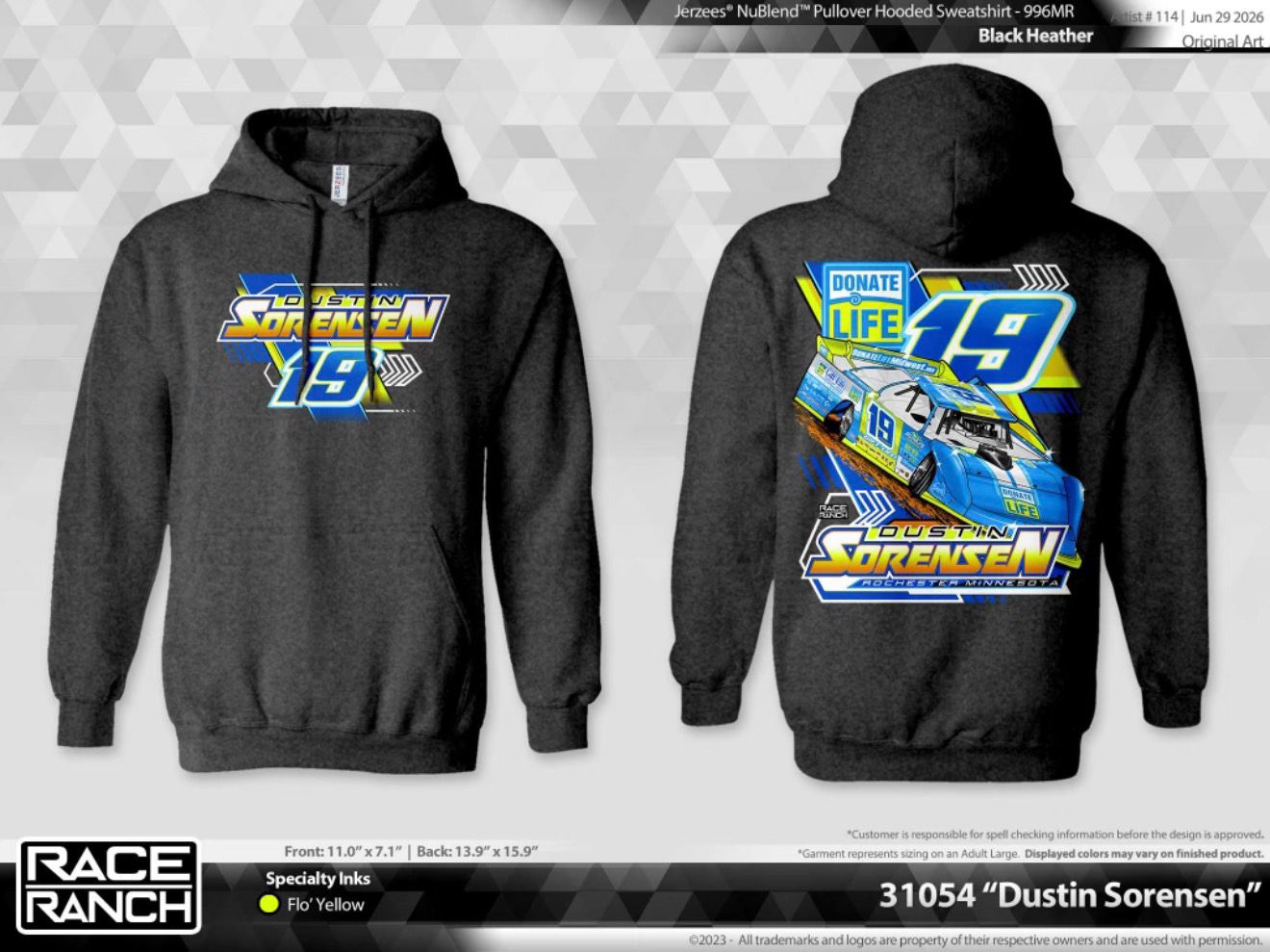 Dustin Sorensen -  Donate Life Hoodie  DS07H