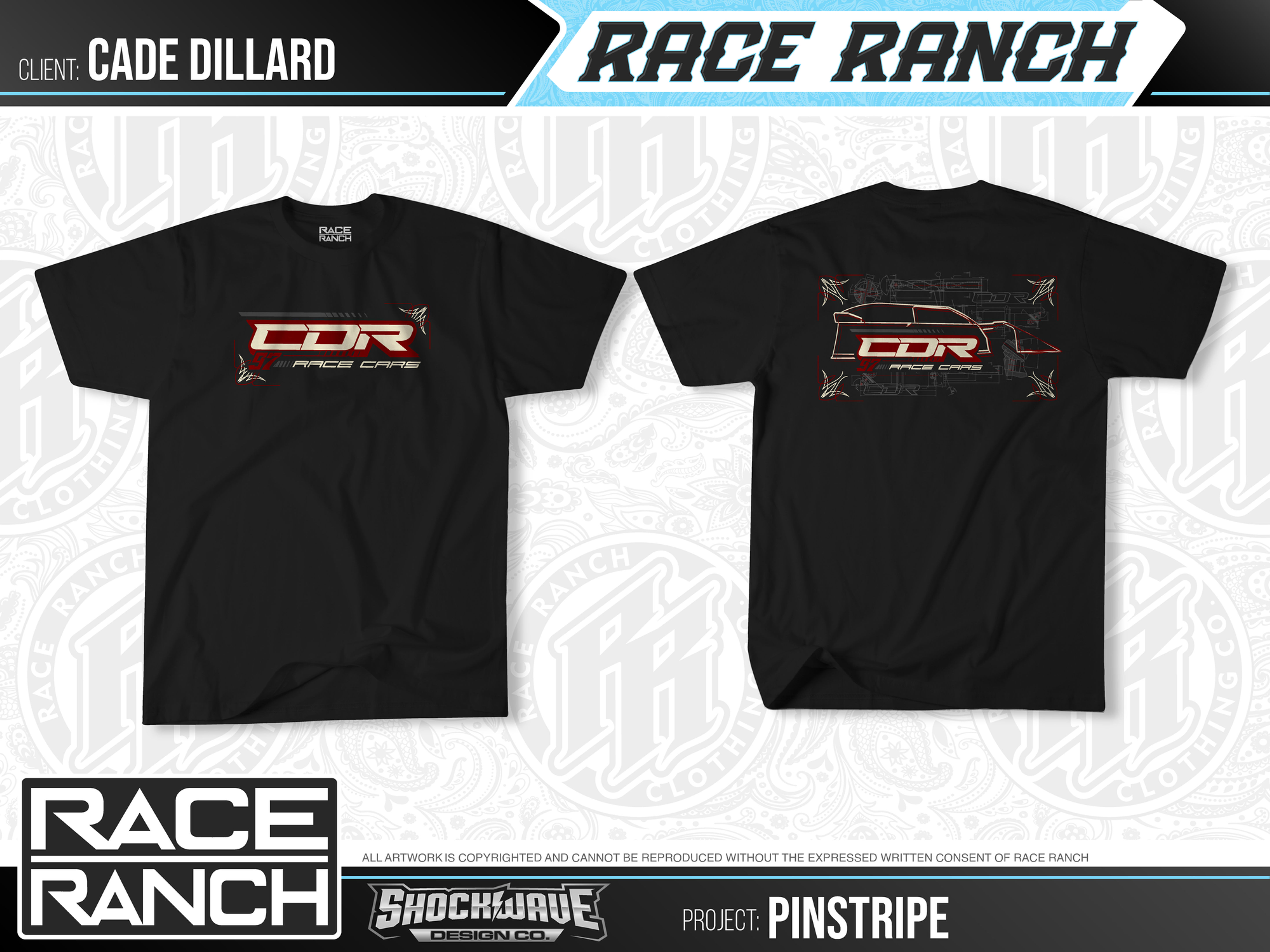 CDR Race Cars - Pinstripe Tee (Shipping 4/17)