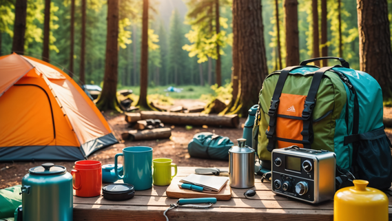 Camping gear packed out