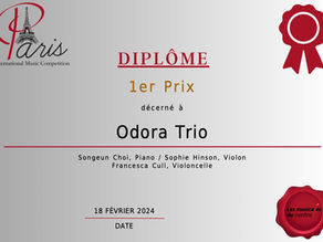 1st Prize at The Paris International Music Competition 2024