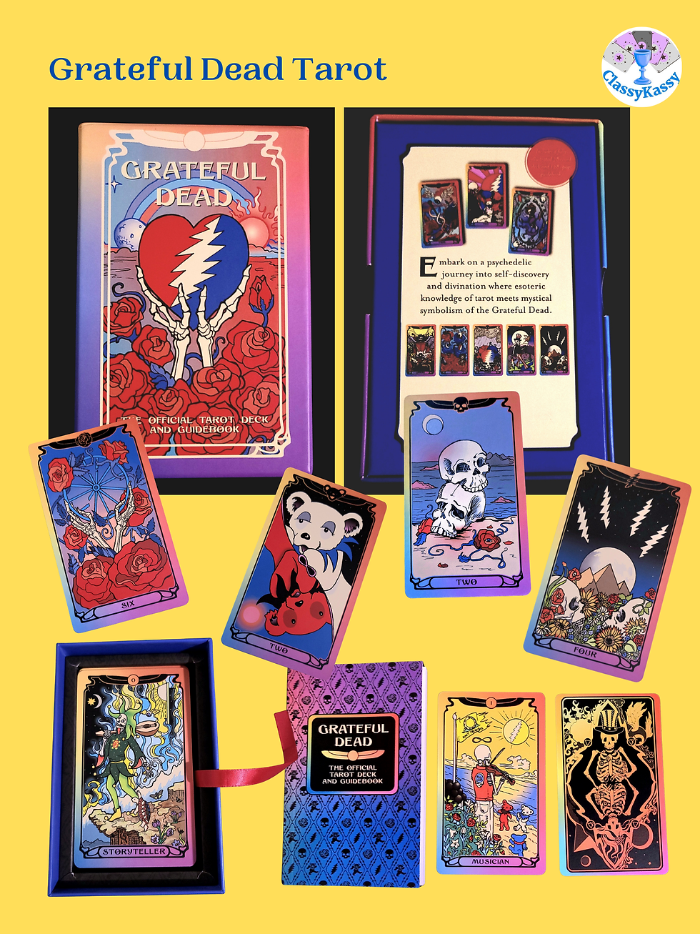 Pictures of Grateful Dead Tarot cards and book