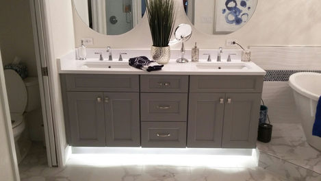 Grey Shaker Double Vanity