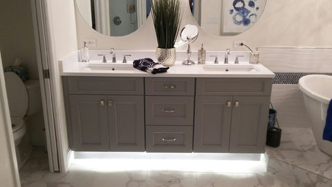 Grey Shaker Double Vanity