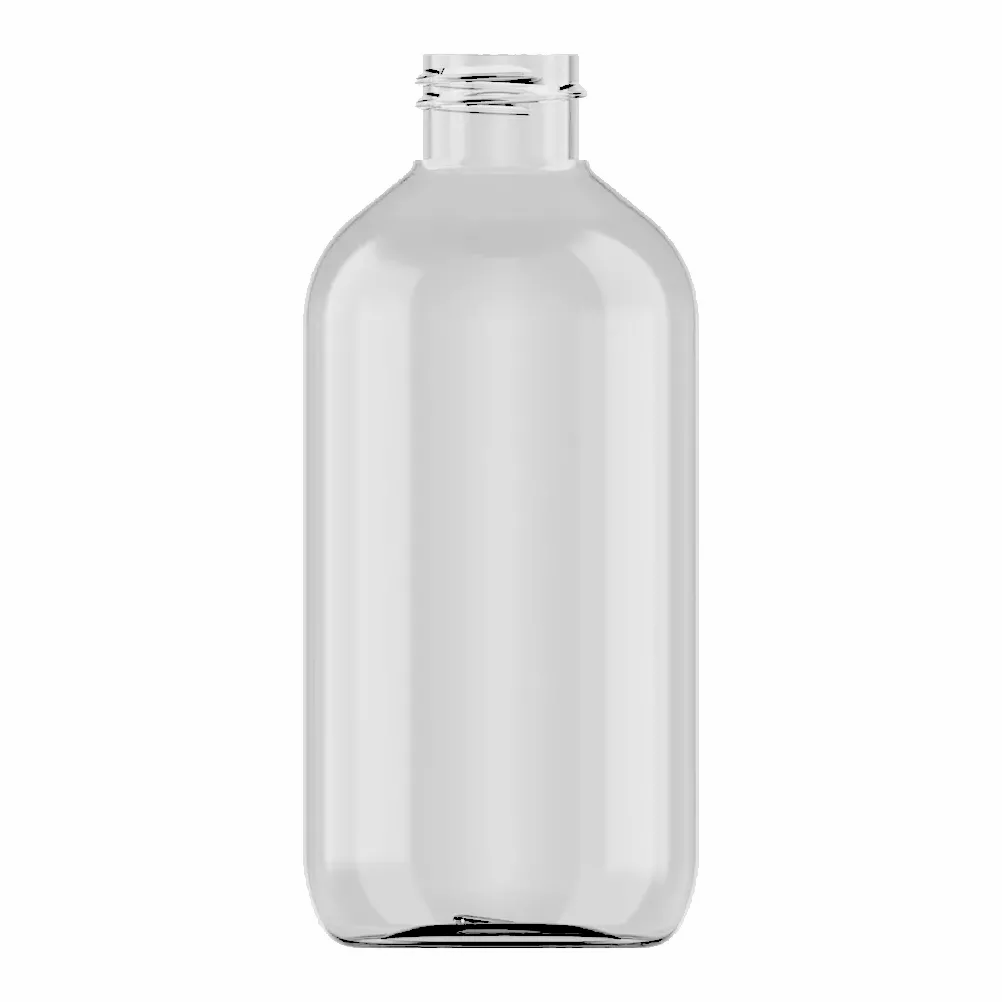 200ml Clear PET Boston Round Bottle