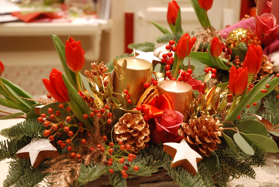 Miniatura: Centrotavola invernale con fiori (€35/110)
