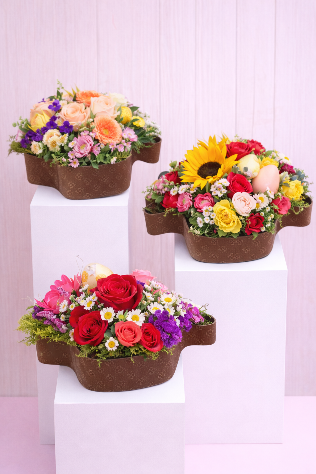 Colomba con fiori freschi (€35/50)