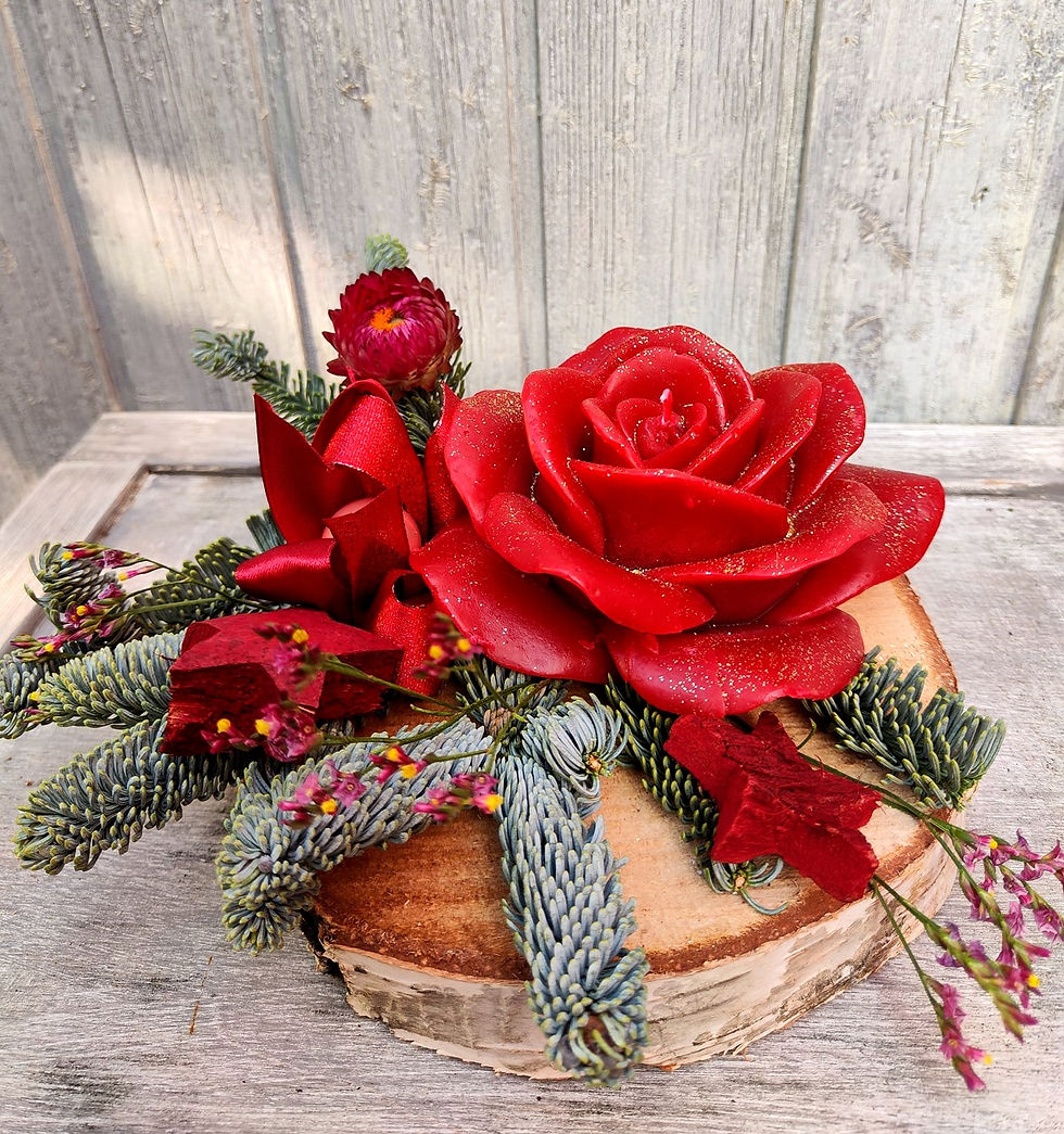 Miniatura: Centrotavola con candele floreali (€10/108)