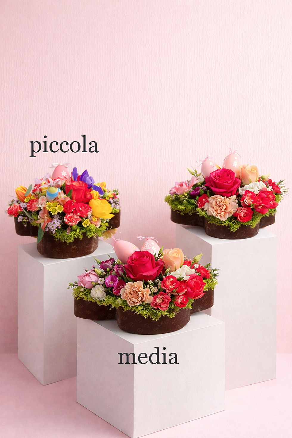 Miniatura: Colomba con fiori freschi (€35/50)