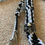 Thumbnail: Paracord Get-Back-Whip * 34" GBW * Black White * Skulls n Spikes