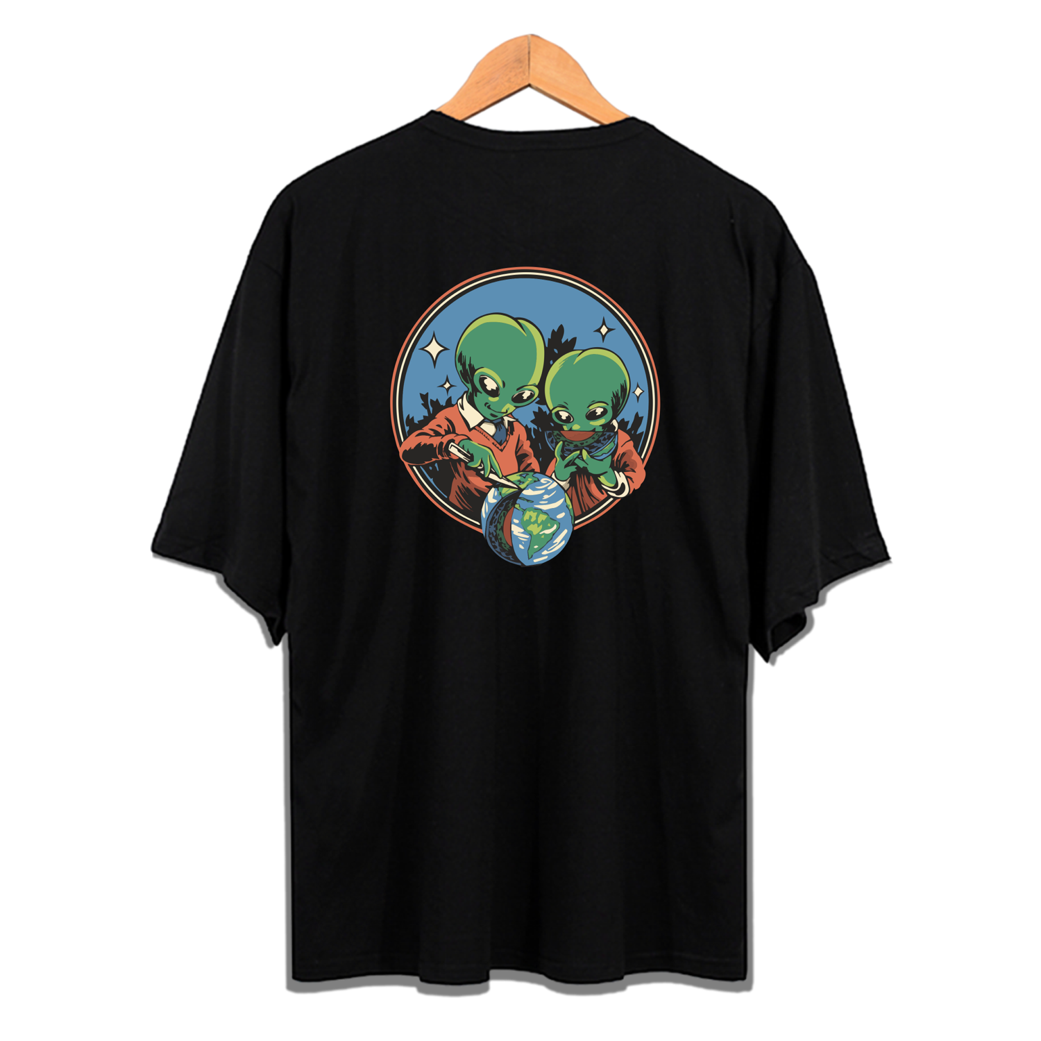 •Aliens Eat World Cake Oldschool Oversize Unisex Venice T-Shirt