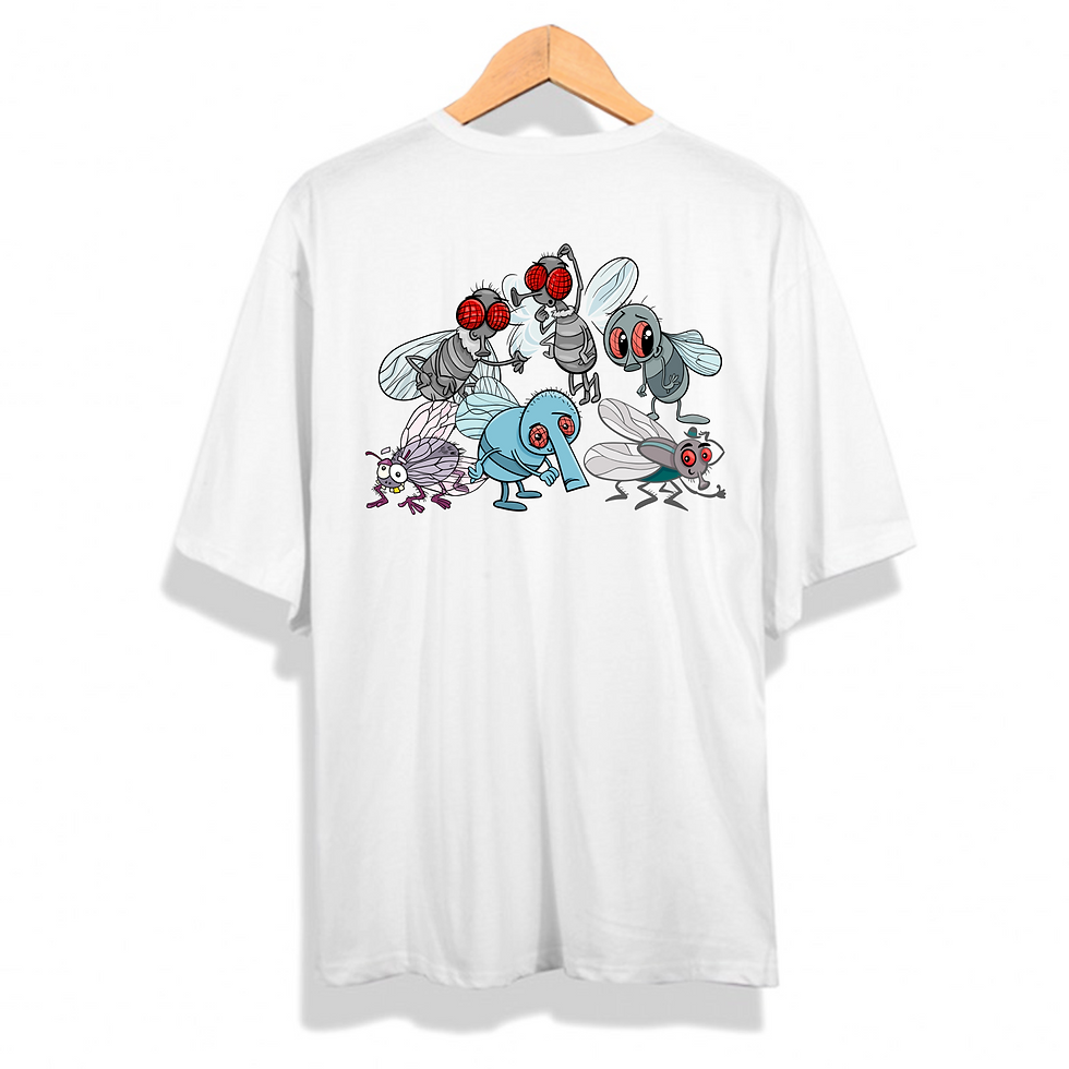 •Funny Flies Oldschool Oversize Unisex Venice T-Shirt