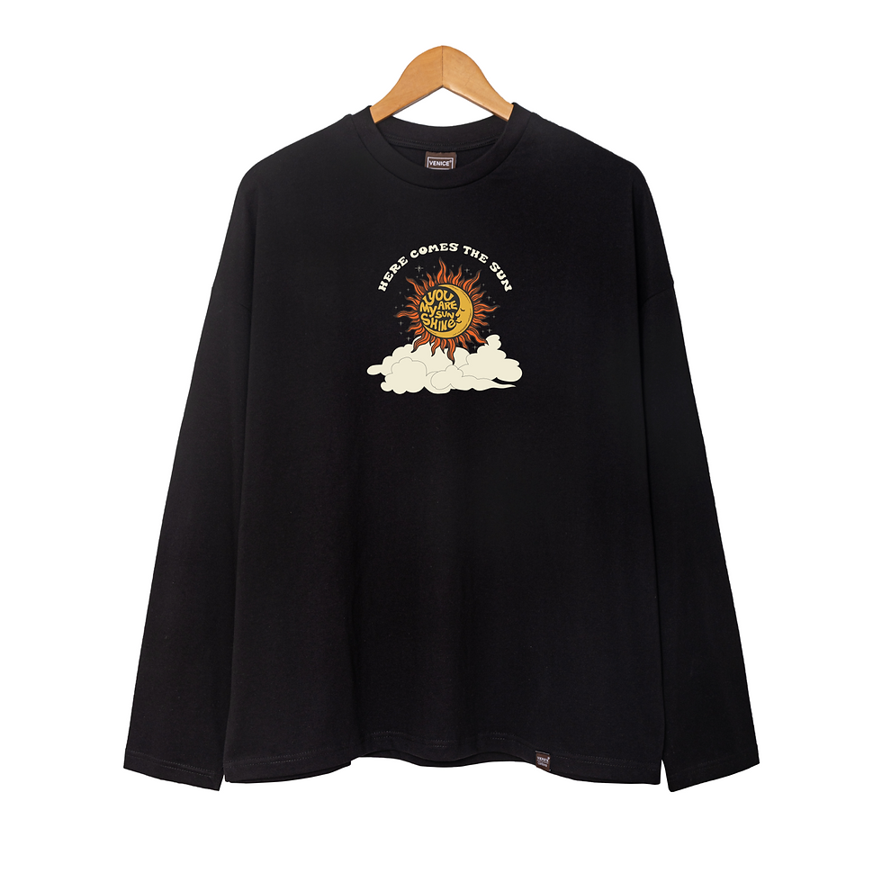 Longsleeve Here Comes The Sun Oldschool Oversize T-Shirt