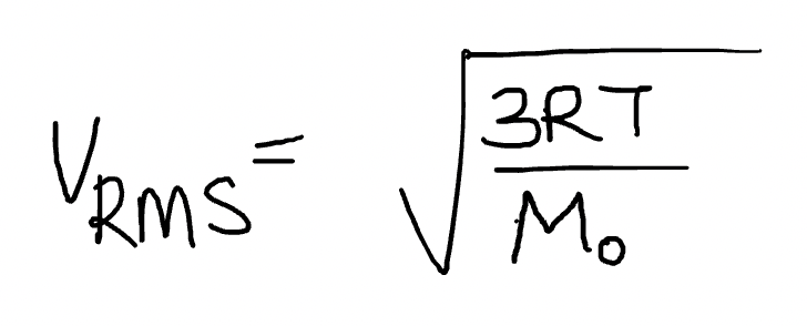 RMS Velocity of gas molecules in Kinetic Theory of Gases