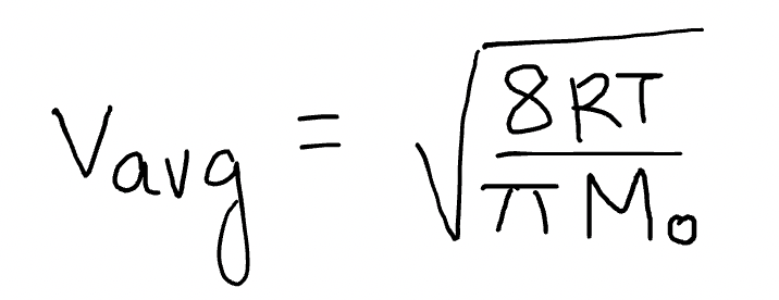 Average velocity of gas molecules in kinetic theory of gases