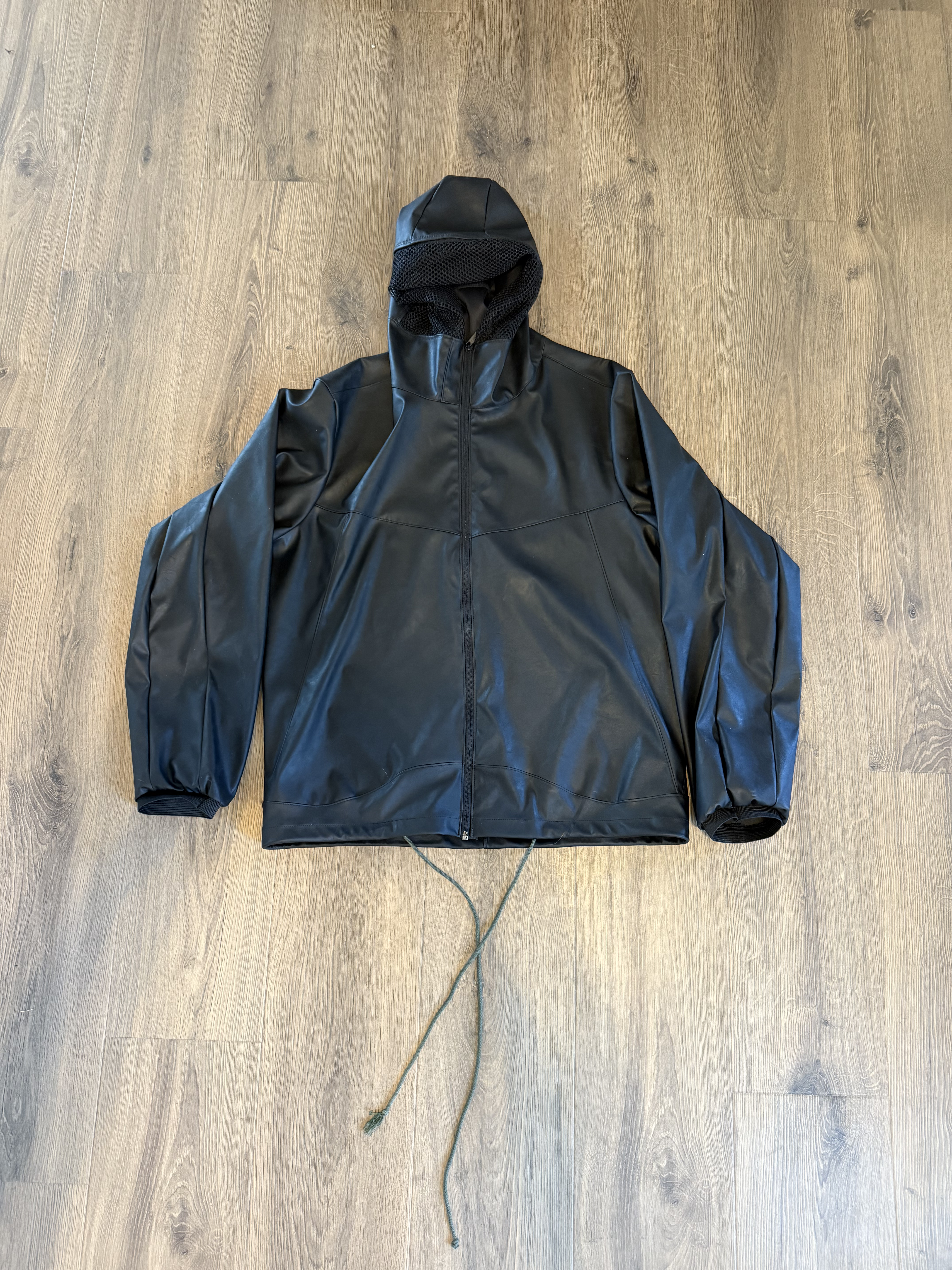 Mesh faux Leather Shell