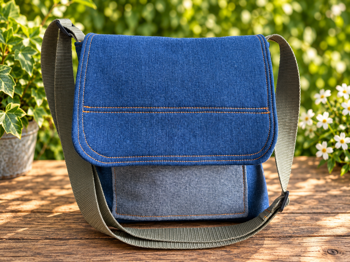 Recycled Denim Shoulder Bag