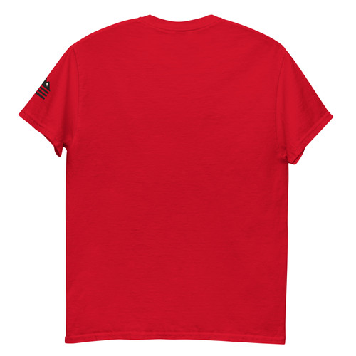 Distressed American Flag “T” – w/ Flag + Mountain Sleeve Logo | AZ