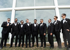 Groom and Groomsmen laughing and making jokes at Seventy Five Venue