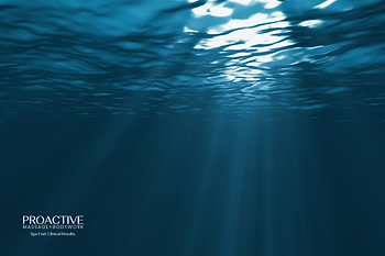 Sunlight diffused under water