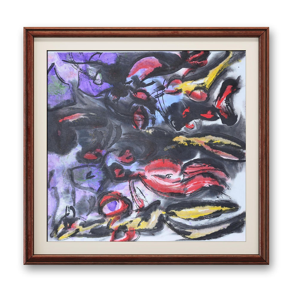 Vibrant Dance of Red and Purple