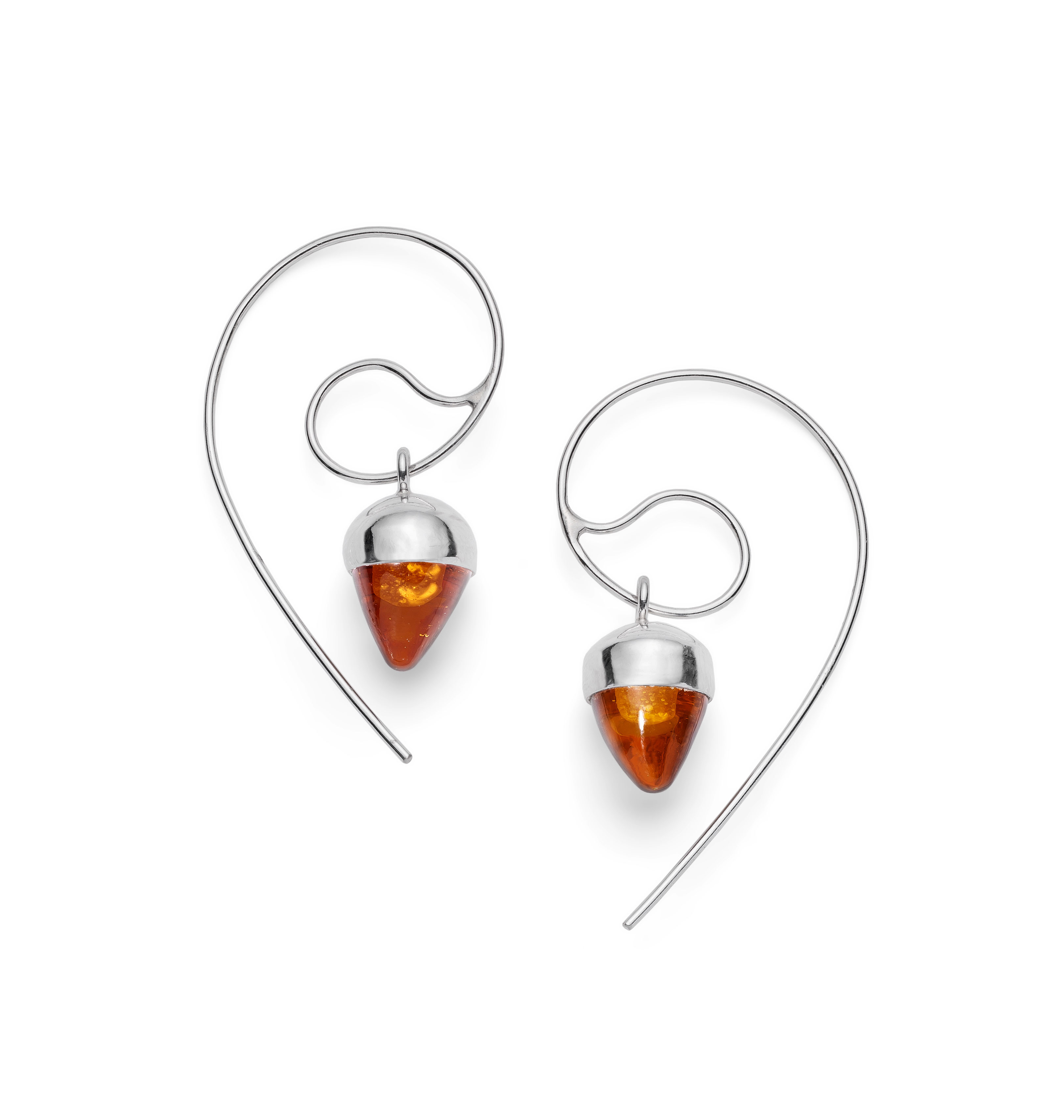 Amber Glass Earrings
