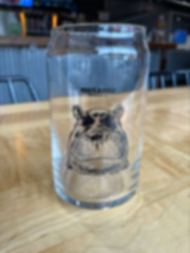 Hoppopotomus Illustration Can Glass