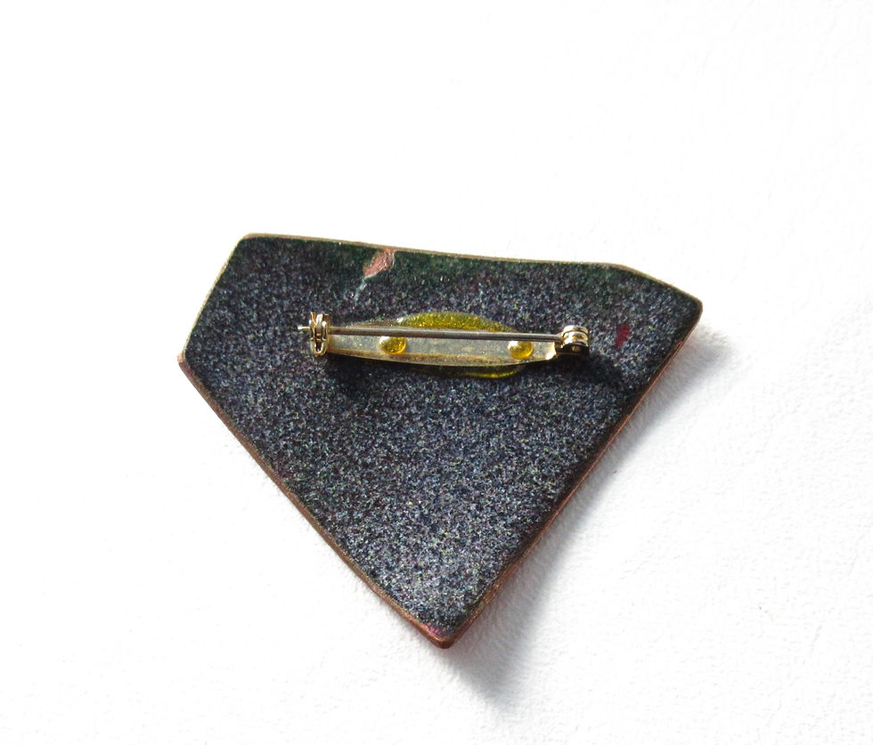 Thumbnail: Red Diamond Enameled Copper Pin