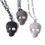 Thumbnail: Bling Skull Necklace Black, Gunmetal, Clear