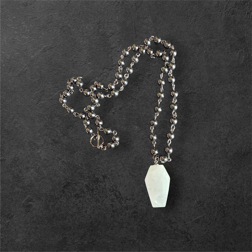 Thumbnail: Gemstone Coffin Necklace