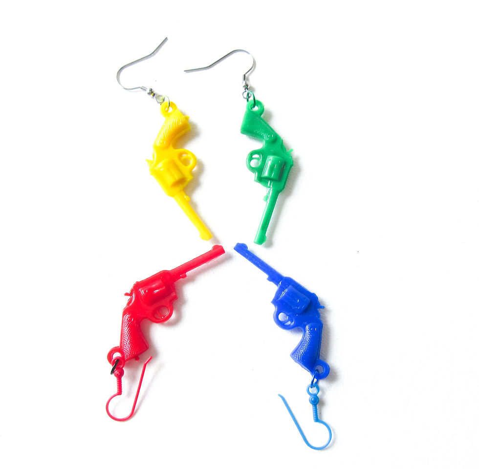 Plastic Revolver Earrings