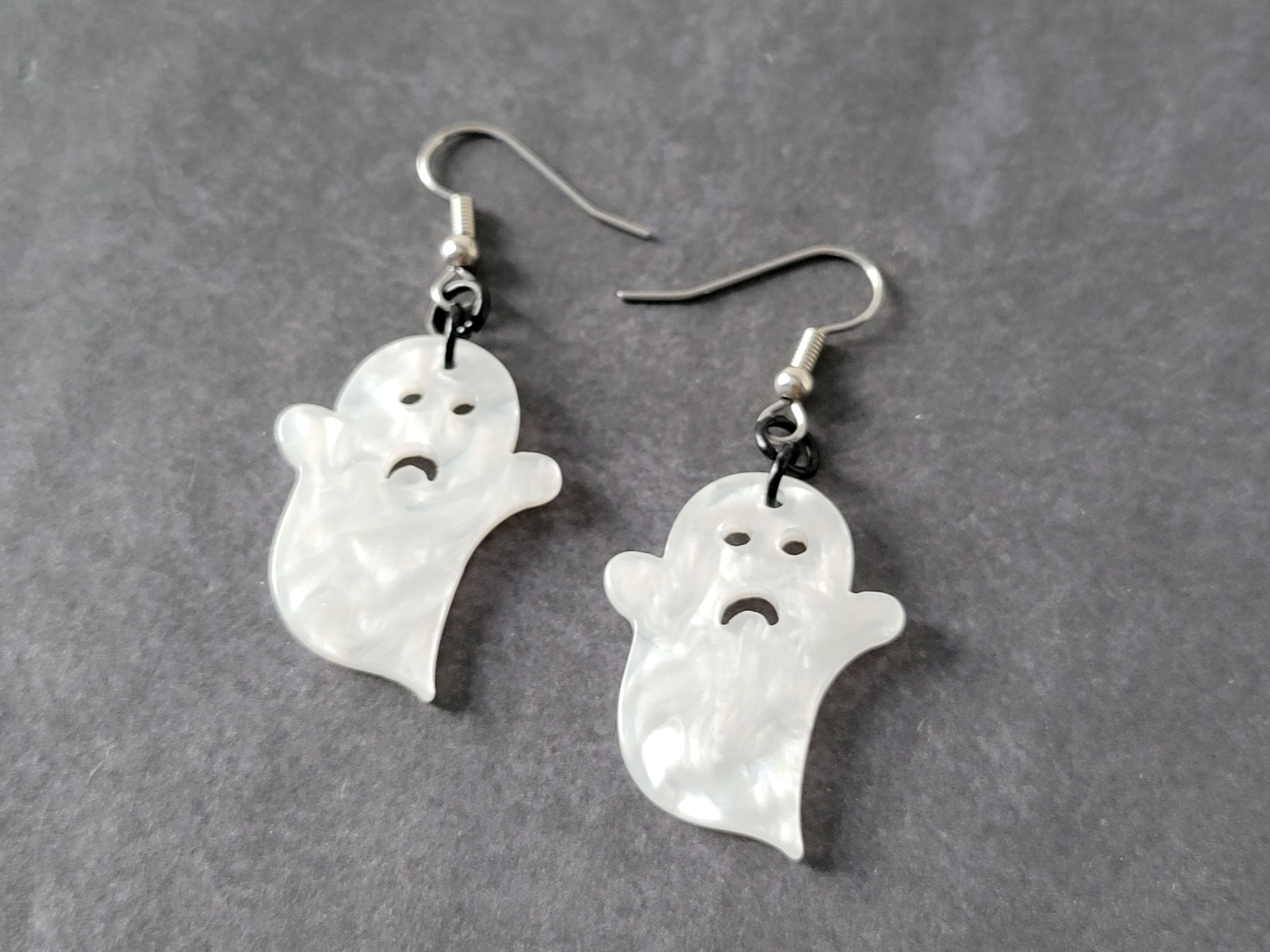 Shimmering Acrylic Ghost Earrings