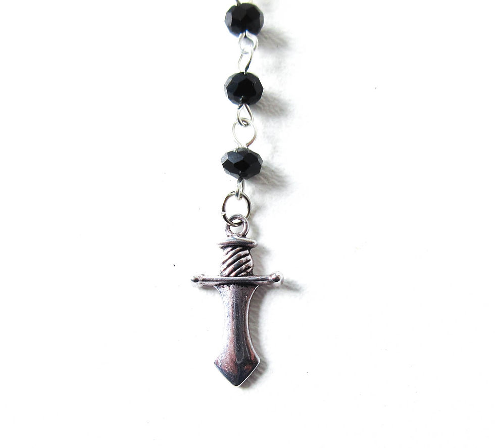 Thumbnail: Dagger Rosary Necklace Arm the Matriarchy