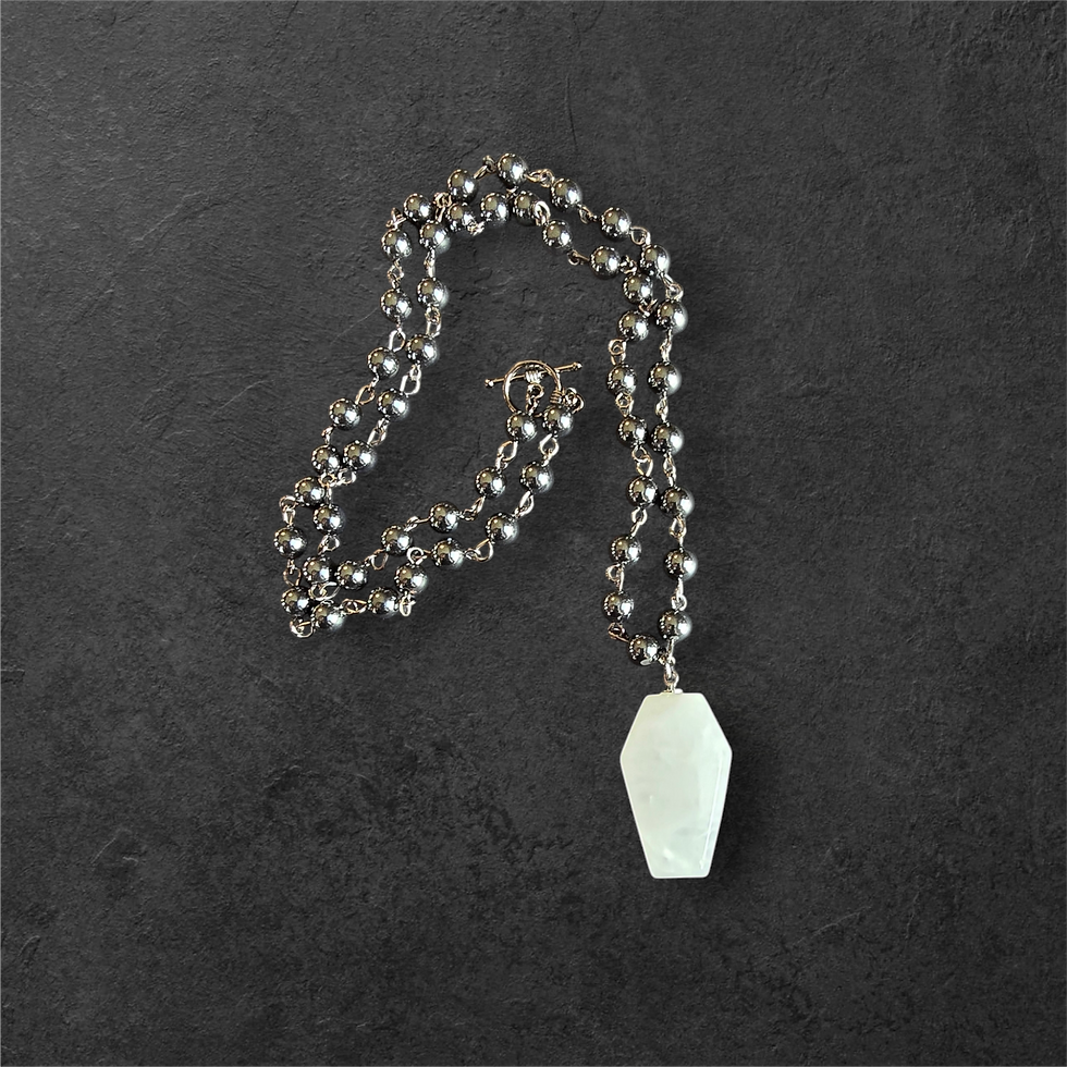 Thumbnail: Gemstone Coffin Necklace