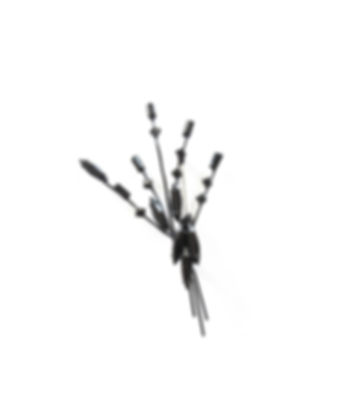 Black Rhinestone Spray Brooch