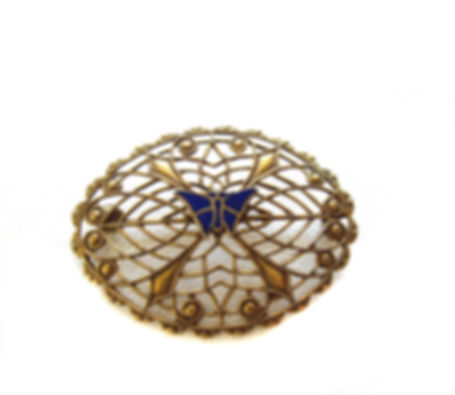 Vintage Blue Butterfly Pin