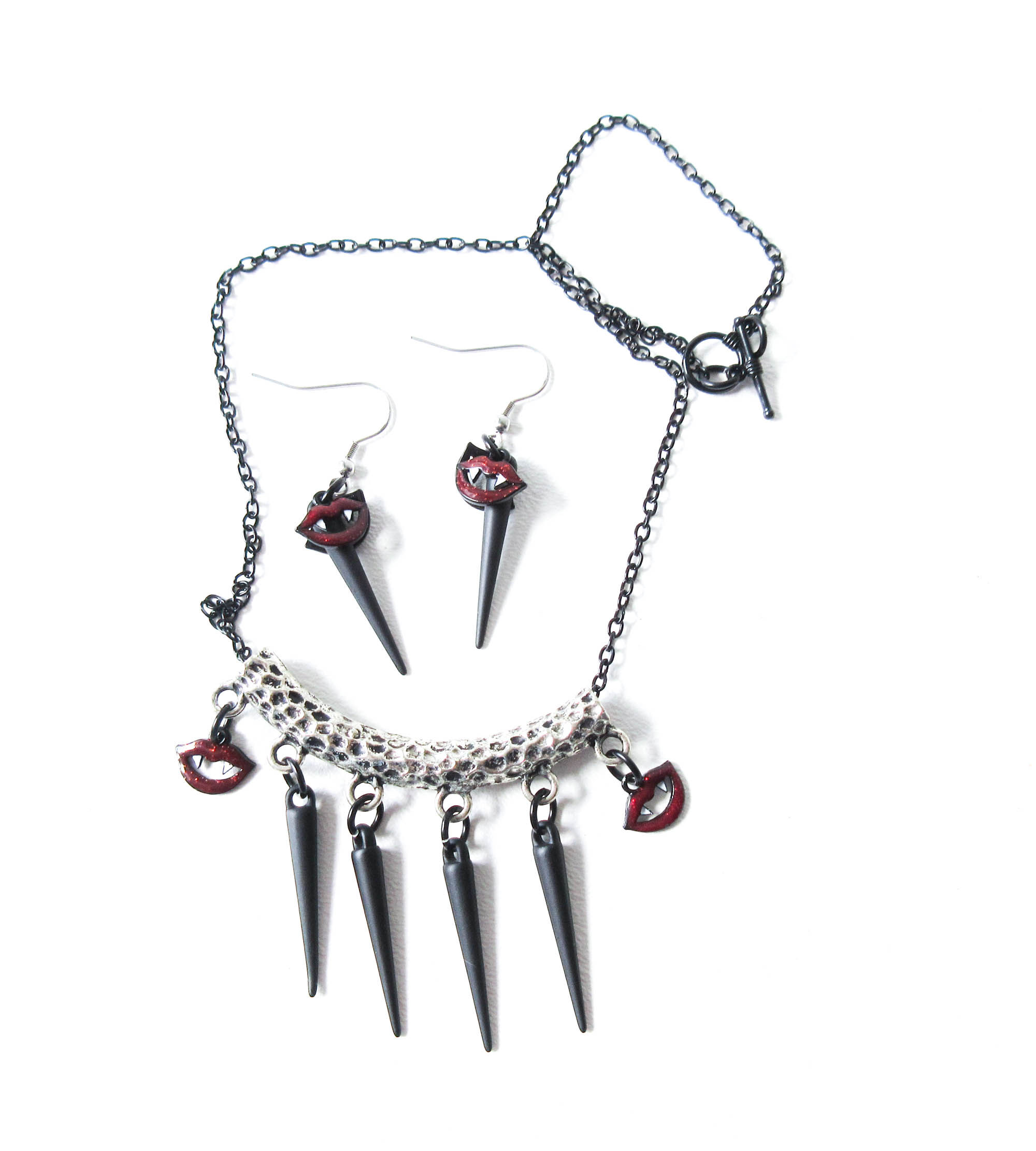 Vampire Slayer Goddess Necklace and Earring Set