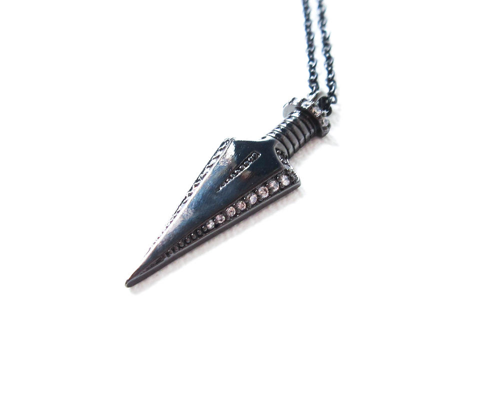 Thumbnail: Rhinestone Arrowhead Necklace