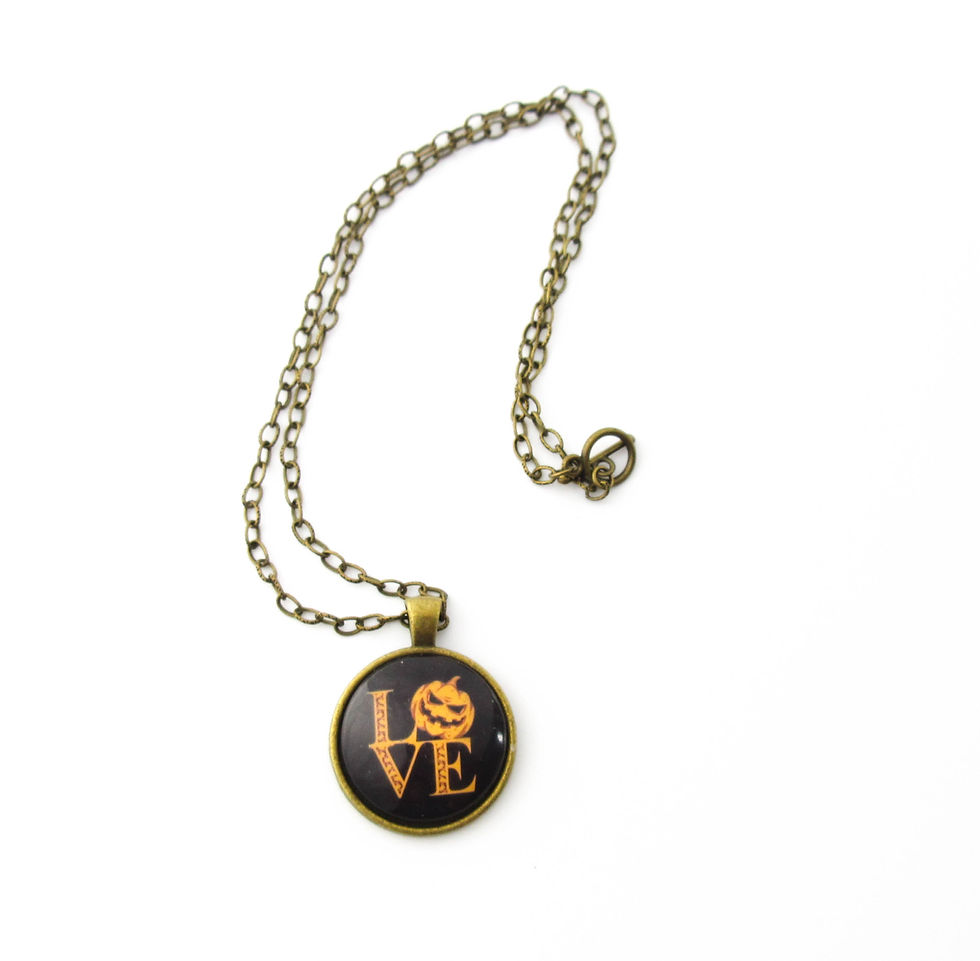 Thumbnail: I Love Halloween Necklace