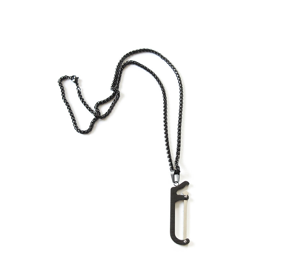 Thumbnail: Two Tone Stainless Steel Saw Necklace