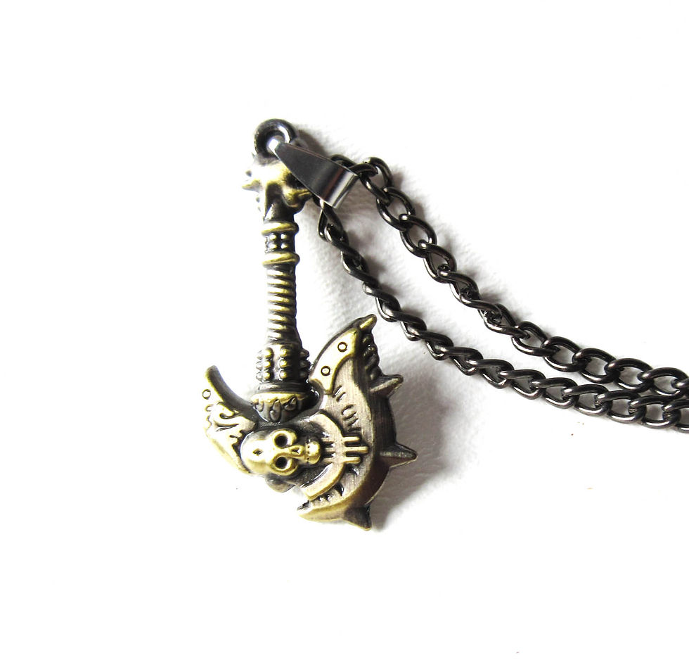 Skull Battleaxe Necklace