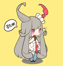 ちょこがチョコをたべてる