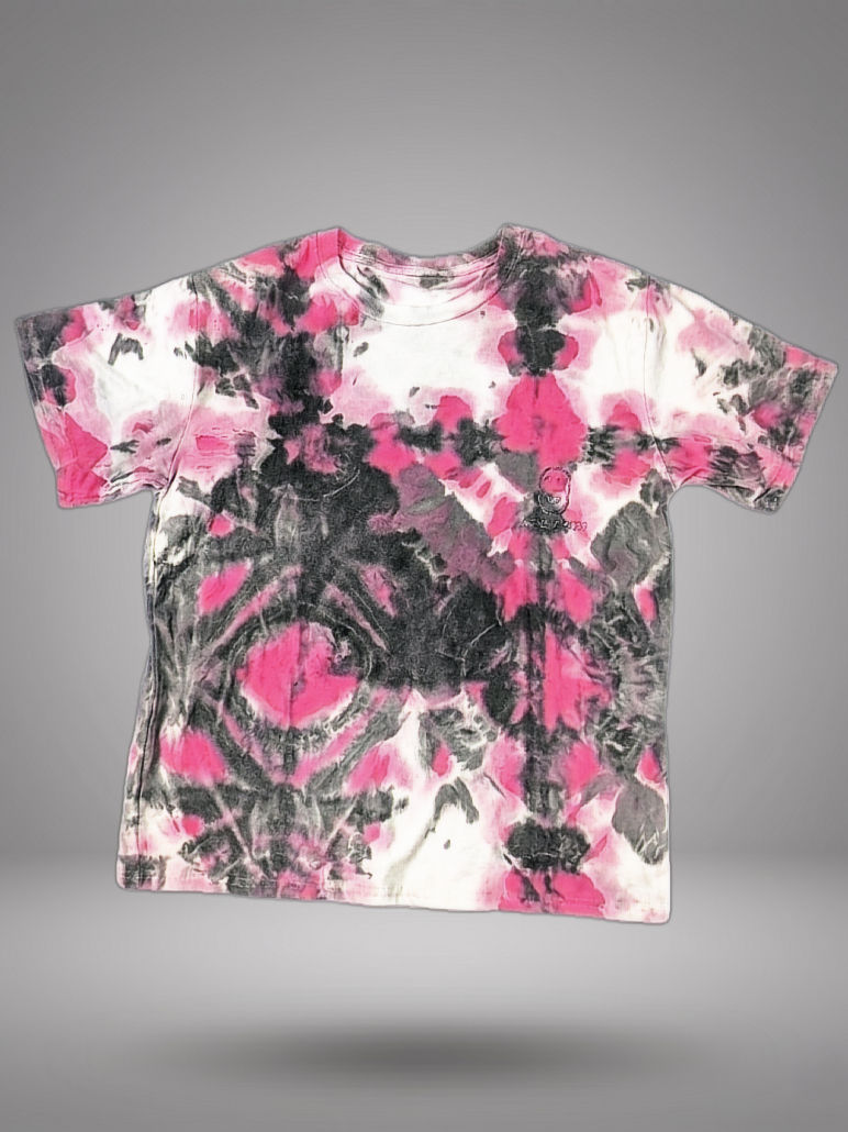 YIANSU tie-dye streetwear t-shirt with traditional African Adinkra patterns.
