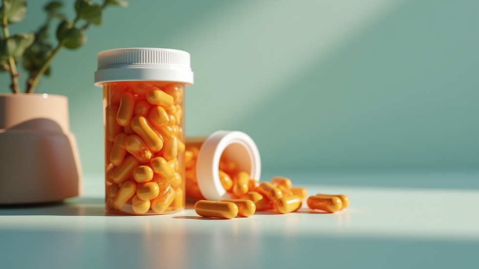 Vista aérea de potes de suplementos de proteína com diferentes cores e rótulos