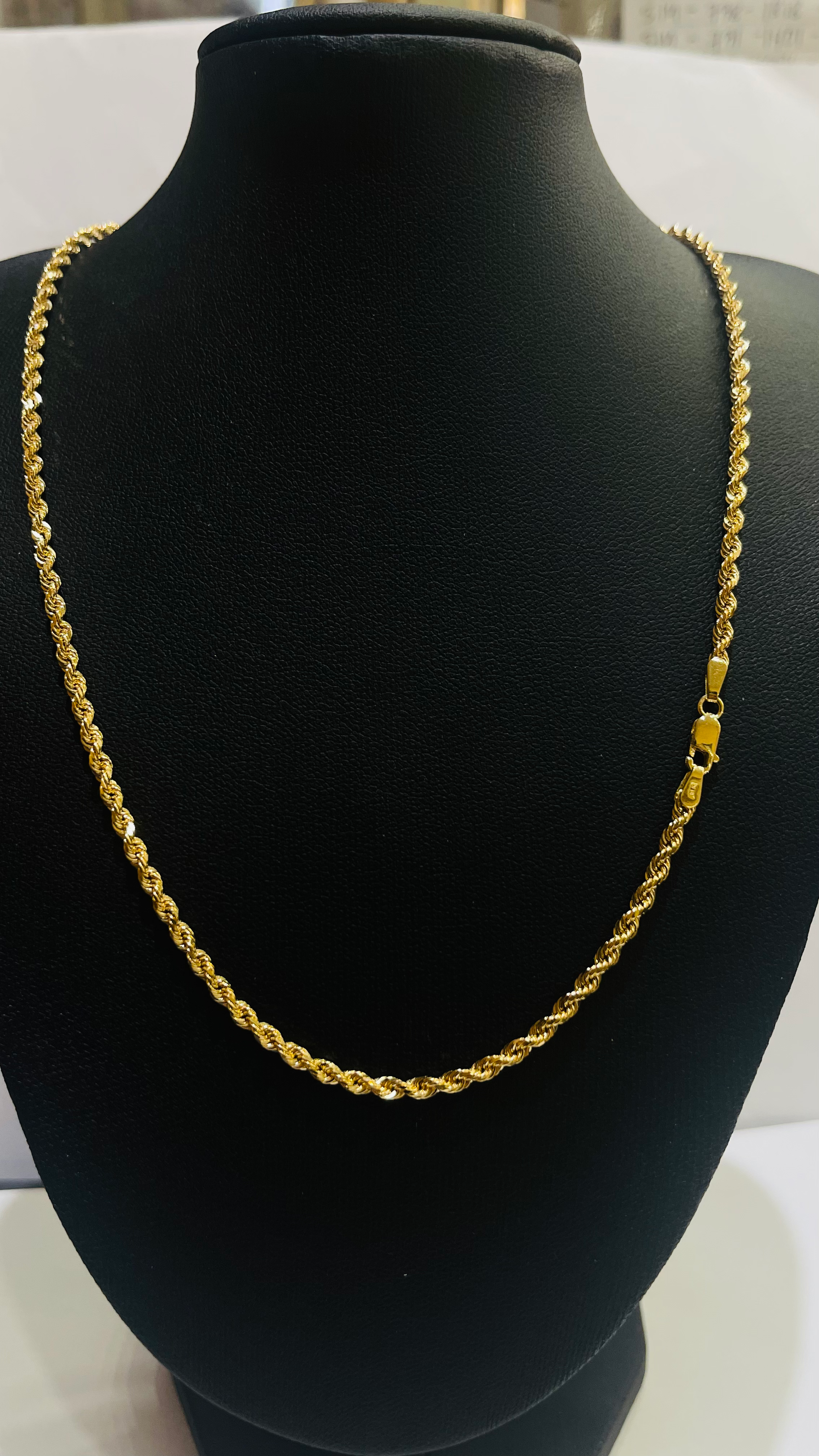 18Karat rope chain 16”