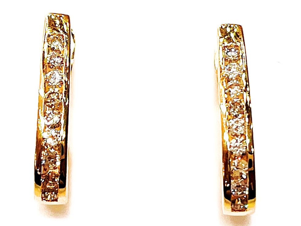Thumbnail: Hoop diamond earring