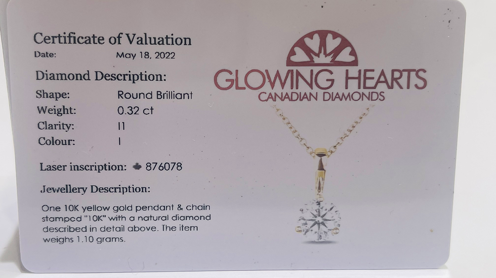 Miniature : Solitaire diamond pendant 